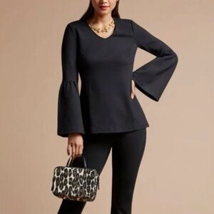 CAbi XS Black Bell Sleeve It's A Party top 3500